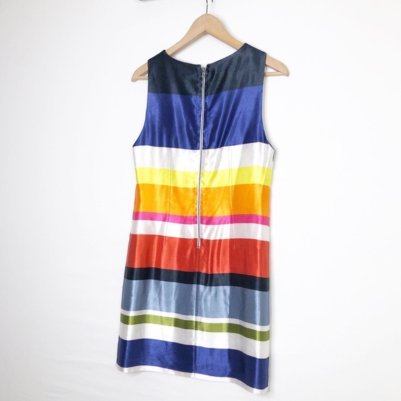 Alice and Olivia Colorful Striped Color blocked Sleeveless Dress - Picture 8 of 11